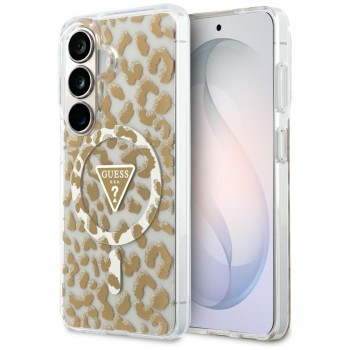 Guess IML Leopard Print Triangle MagSafe Case for Samsung Galaxy S26 - Brown Guess IML Leopard Print Triangle MagSafe Case for Samsung Galaxy S26 - Brown
