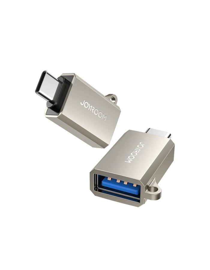 Joyroom S-H151 USB-C (male) / USB-A (female) Adapter with Lanyard Eyelet - Silver Joyroom S-H151 USB-C (male) / USB-A (female) Adapter with Lanyard Eyelet - Silver