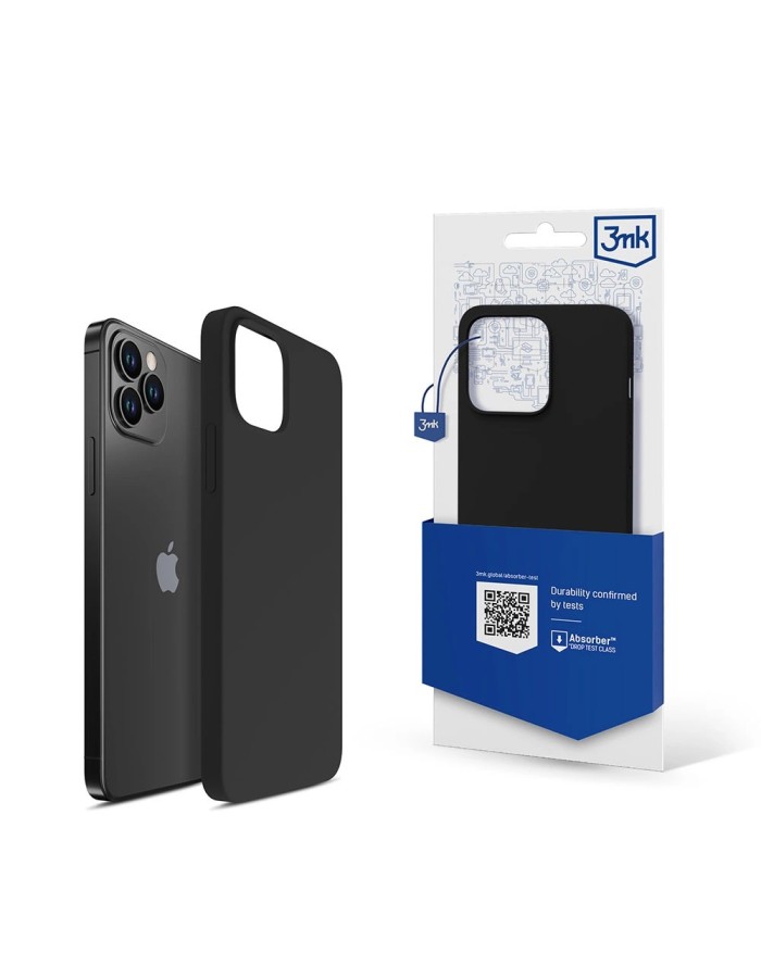 3mk Silicone Case for iPhone 12 Pro Max - black