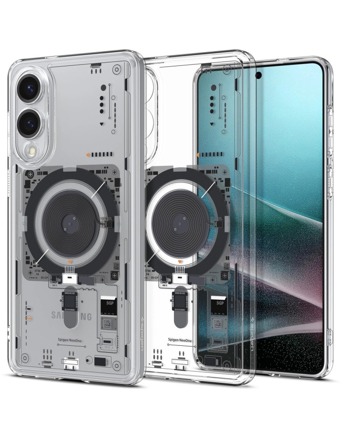 Spigen Ultra Hybrid Mag Case with MagSafe for Samsung Galaxy S25 Edge with Print - Transparent