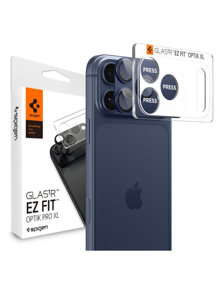 Spigen Optik Pro XL Camera Lens Glass for iPhone 17 Pro - Navy Blue Spigen Optik Pro XL Camera Lens Glass for iPhone 17 Pro - Navy Blue