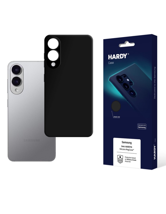 3mk Hardy Silicone MagCase for Samsung Galaxy S25 Edge - Black