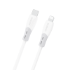 Dudao L25SX 30W USB-C - Lightning Cable with Soft Silicone Braid 2m - White