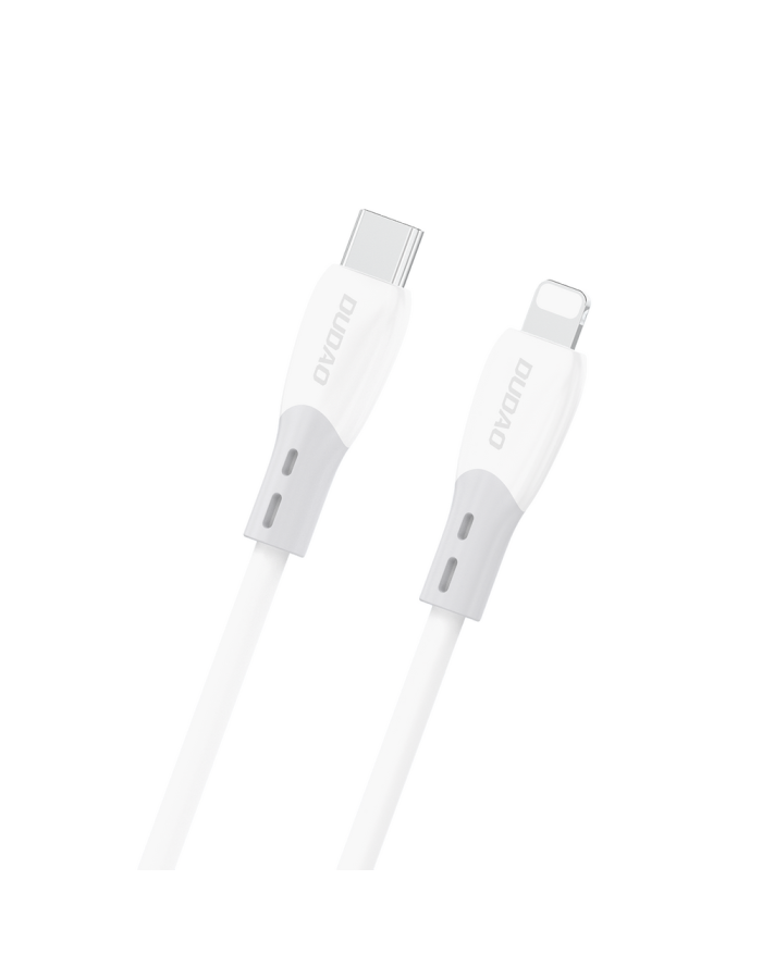 Dudao L25SX 30W USB-C - Lightning Cable with Soft Silicone Braid 2m - White Dudao L25SX 30W USB-C - Lightning Cable with Soft Silicone Braid 2m - White