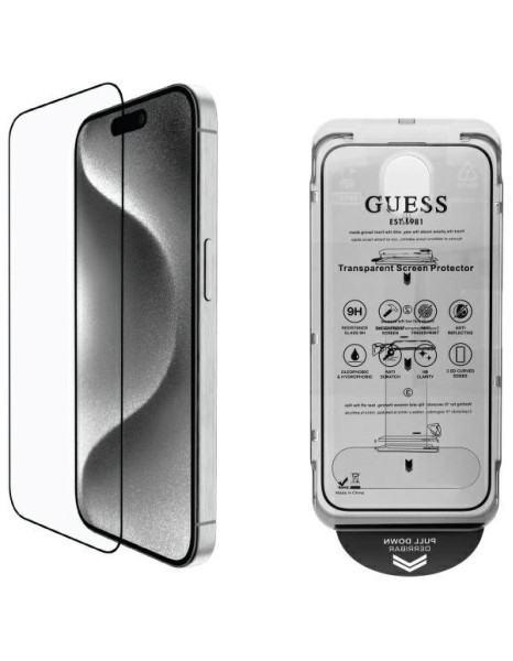 Guess Screen Protector 2.5D Outline Tempered Glass for iPhone 16 Pro Max Guess Screen Protector 2.5D Outline Tempered Glass for iPhone 16 Pro Max