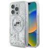 Karl Lagerfeld Liquid Glitter Karl &amp;amp; Choupette Head Magsafe Case for iPhone 16 Pro Max - Clear