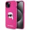 Karl Lagerfeld KLHMP15SSKHPPLF iPhone 15 6.1" fuchsia/fuschia hardcase Silicone Karl Head Print MagSafe