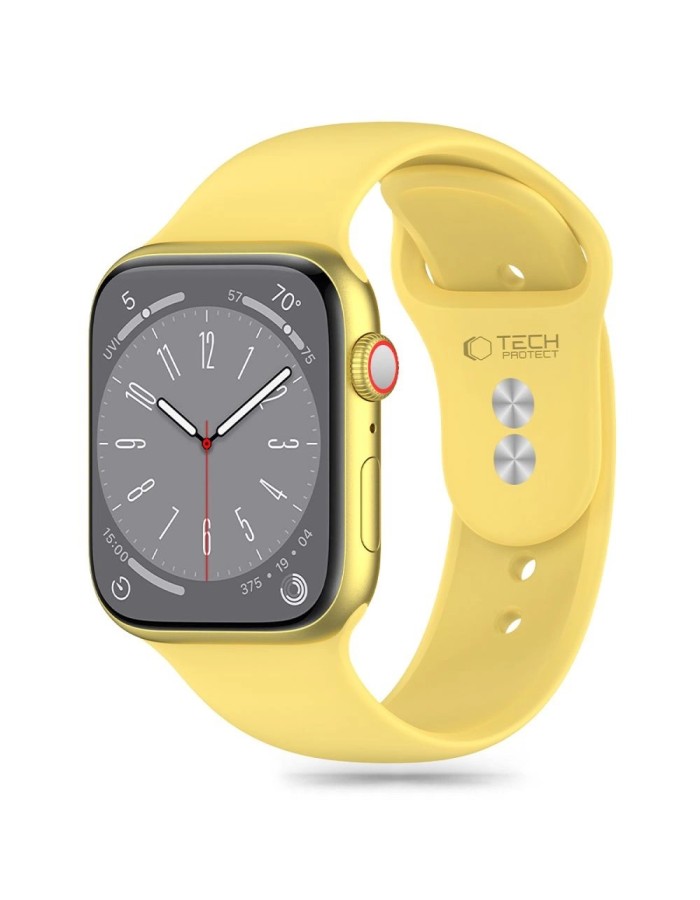Tech-Protect Silicone Strap for Apple Watch 4 / 5 / 6 / 7 / 8 / 9 / SE / Ultra 1 / 2 (42 / 44 / 45 / 49 mm) - Yellow Tech-Protect Silicone Strap for Apple Watch 4 / 5 / 6 / 7 / 8 / 9 / SE / Ultra 1 / 2 (42 / 44 / 45 / 49 mm) - Yellow