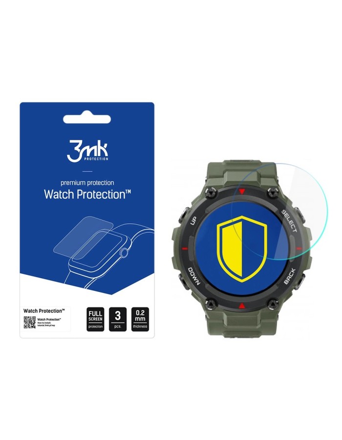 3mk Watch Protection™ v. FlexibleGlass hybrid glass on Xiaomi Amazfit T-Rex 1.3 3mk Watch Protection™ v. FlexibleGlass hybrid glass on Xiaomi Amazfit T-Rex 1.3