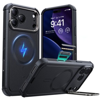 ESR Cyber ​​Kickstand MagSafe Case for iPhone 17 Pro - Black