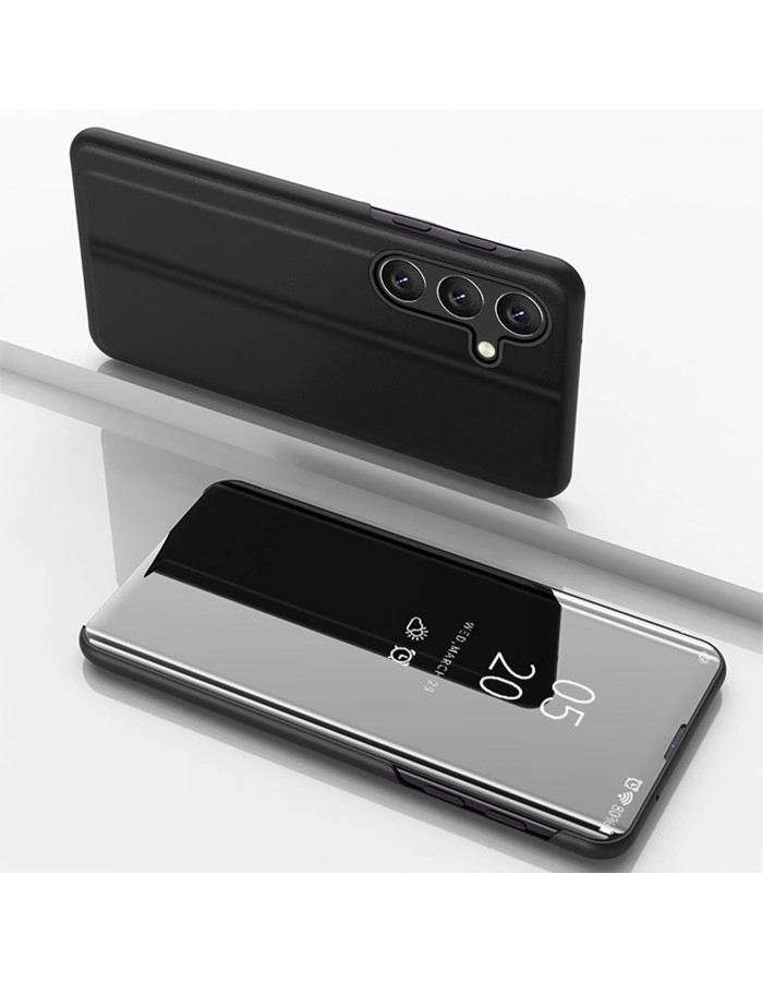 Clear View Case for Samsung Galaxy S25+ Cover with Flip - Black Clear View Case for Samsung Galaxy S25+ Cover with Flip - Black