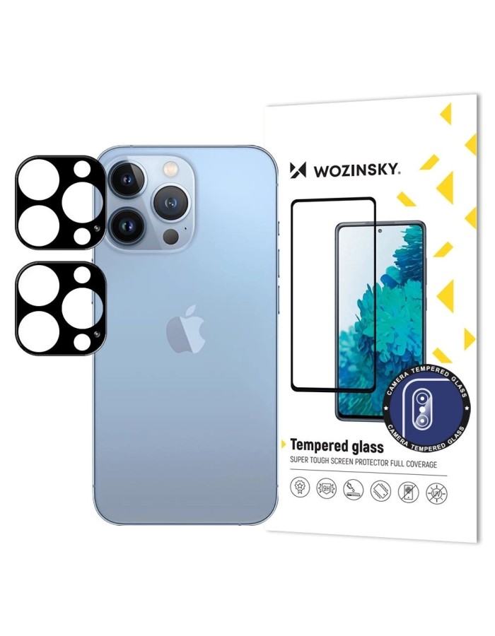 Wozinsky Full Camera Glass for iPhone 17, Black, Set of 2