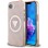 Guess IML Metal Glitter 4G Circle Triangle MagSafe case for iPhone 16e - pink