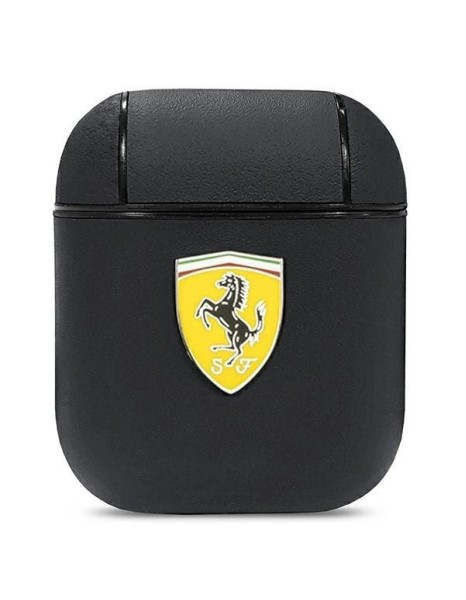 Ferrari FESA2LEBK AirPods cover black/black On Track Leather Ferrari FESA2LEBK AirPods cover black/black On Track Leather