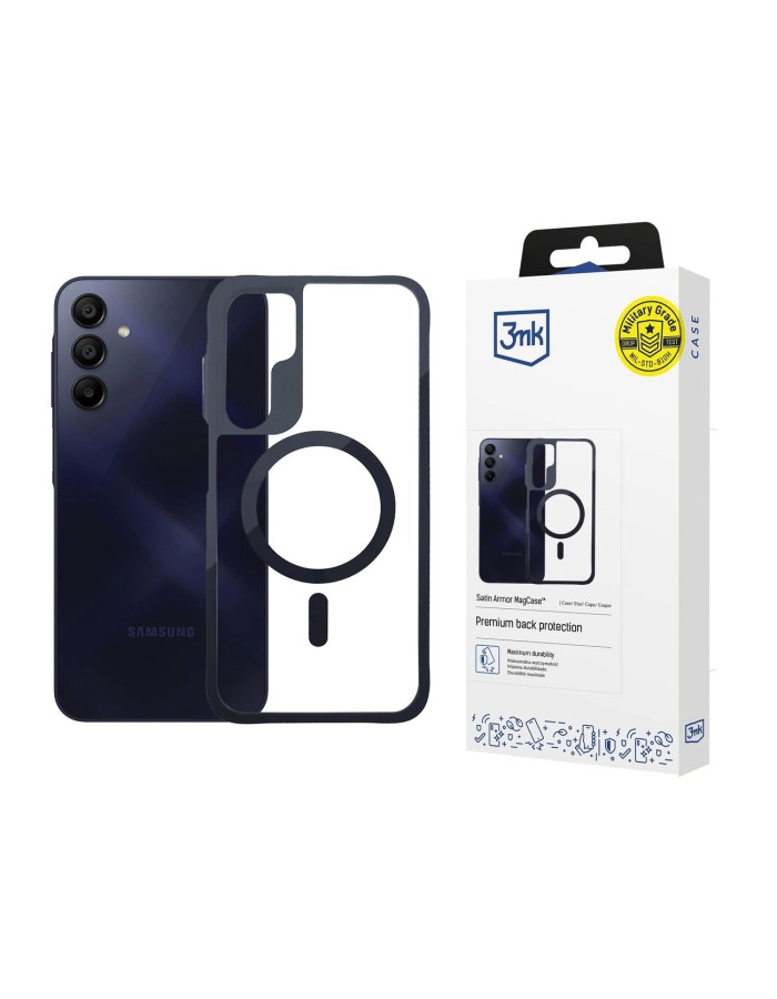 3mk Satin Armor MagCase for Samsung Galaxy A15 5G - Transparent