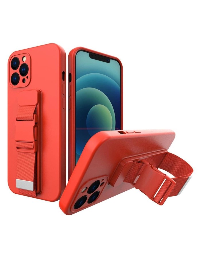 Rope Case Silicone Lanyard Cover Purse Lanyard Strap For Samsung Galaxy A73 Red