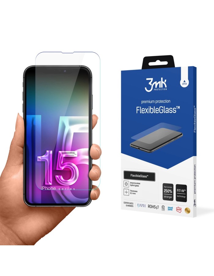 Hybrid glass 3mk FlexibleGlass v2.0 for Apple iPhone 15