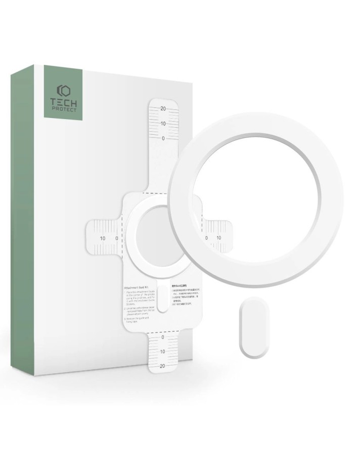 Tech-Protect MagMat MagSafe Magnetic Ring Universal - White Tech-Protect MagMat MagSafe Magnetic Ring Universal - White