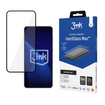 Reinforced full-screen tempered glass 3mk HardGlass Max Black for Samsung Galaxy M55 Reinforced full-screen tempered glass 3mk HardGlass Max Black for Samsung Galaxy M55