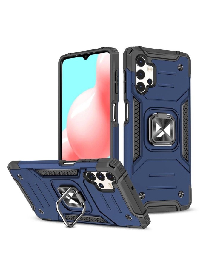 Wozinsky Ring Armor tough hybrid case cover + magnetic holder for Samsung Galaxy A73 blue Wozinsky Ring Armor tough hybrid case cover + magnetic holder for Samsung Galaxy A73 blue