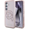 Karl Lagerfeld Rhinestones K. Head Logo Samsung Galaxy S25 Case Pink