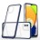 Clear 3in1 case for Samsung Galaxy A03 silicone cover with frame blue