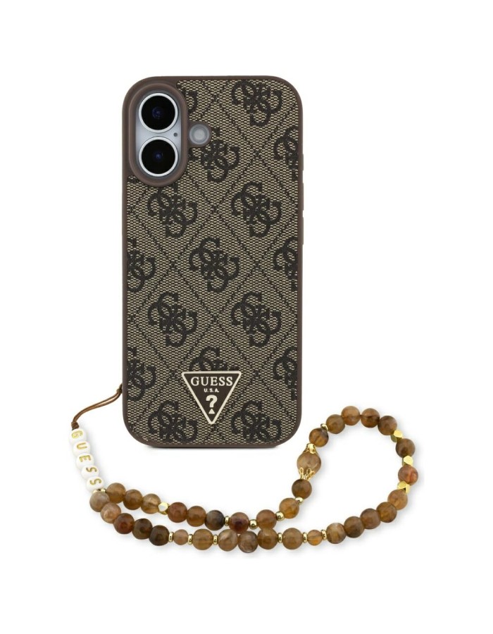 Guess 4G Strap Triangle Logo MagSafe case for iPhone 17 - brown Guess 4G Strap Triangle Logo MagSafe case for iPhone 17 - brown