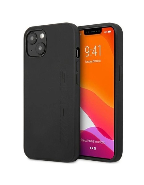 AMG AMHCP14SDOLBK iPhone 14 6.1 "black / black hardcase Leather Hot Stamped