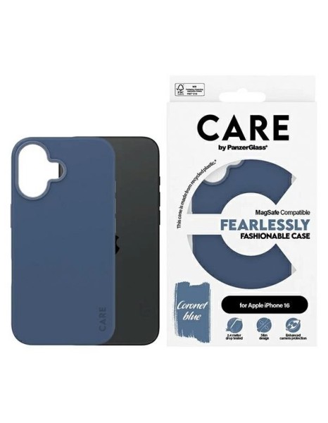 CARE by PanzerGlass Fashion Case iPhone 16 6.1" blue/blue MagSafe 1381 CARE by PanzerGlass Fashion Case iPhone 16 6.1" blue/blue MagSafe 1381