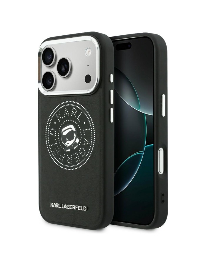 Karl Lagerfeld Point &amp;amp; Karl Sketch MagSafe Case for iPhone 17 Pro - Black