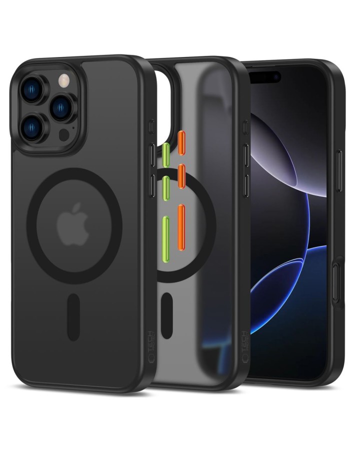 Tech-Protect MagMat Magsafe 3-set iPhone 16 Pro Case - Matte Black Tech-Protect MagMat Magsafe 3-set iPhone 16 Pro Case - Matte Black