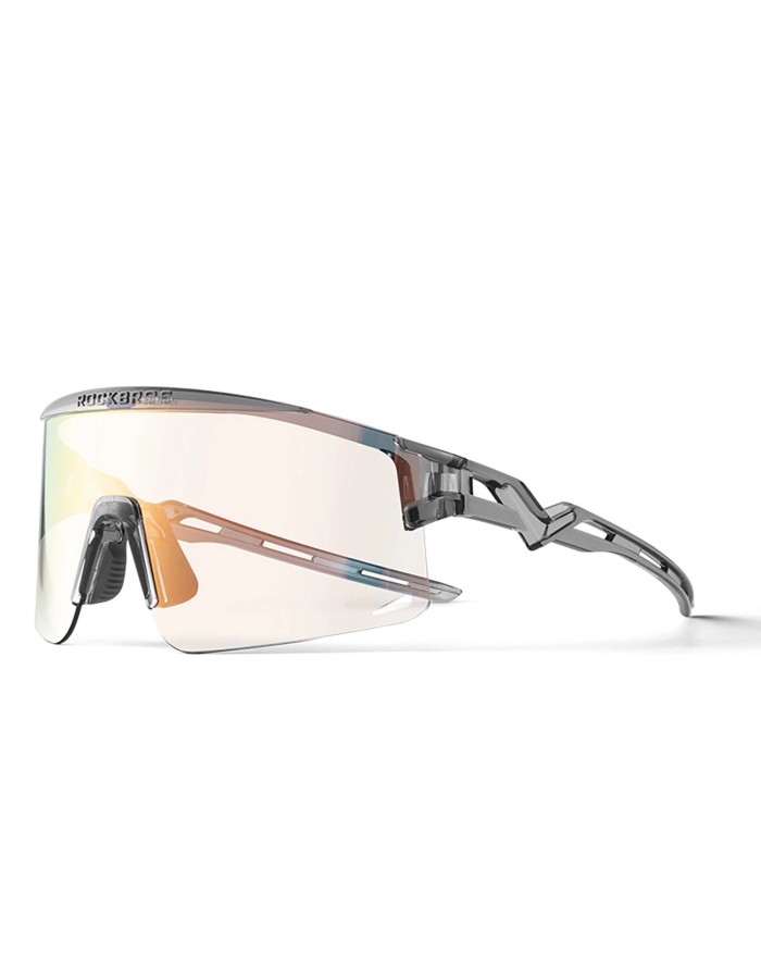 Rockbros Cycling Glasses Photochromic, with UV Protection and Corrective Insert - Transparent Black