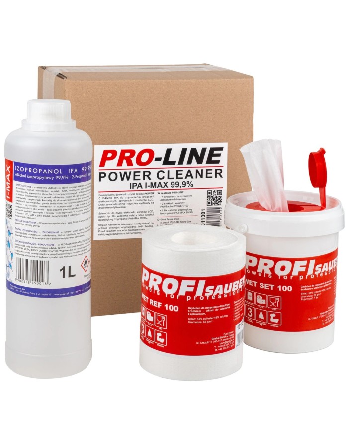POWER CLEANER IPA set for cleaning electronics, optics and PRO-LINE monitors