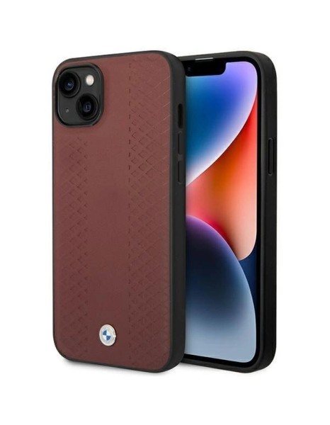 Case BMW BMHCP14S22RFGR iPhone 14 6.1" Burgundy/burgundy Leather Diamond Pattern Case BMW BMHCP14S22RFGR iPhone 14 6.1" Burgundy/burgundy Leather Diamond Pattern