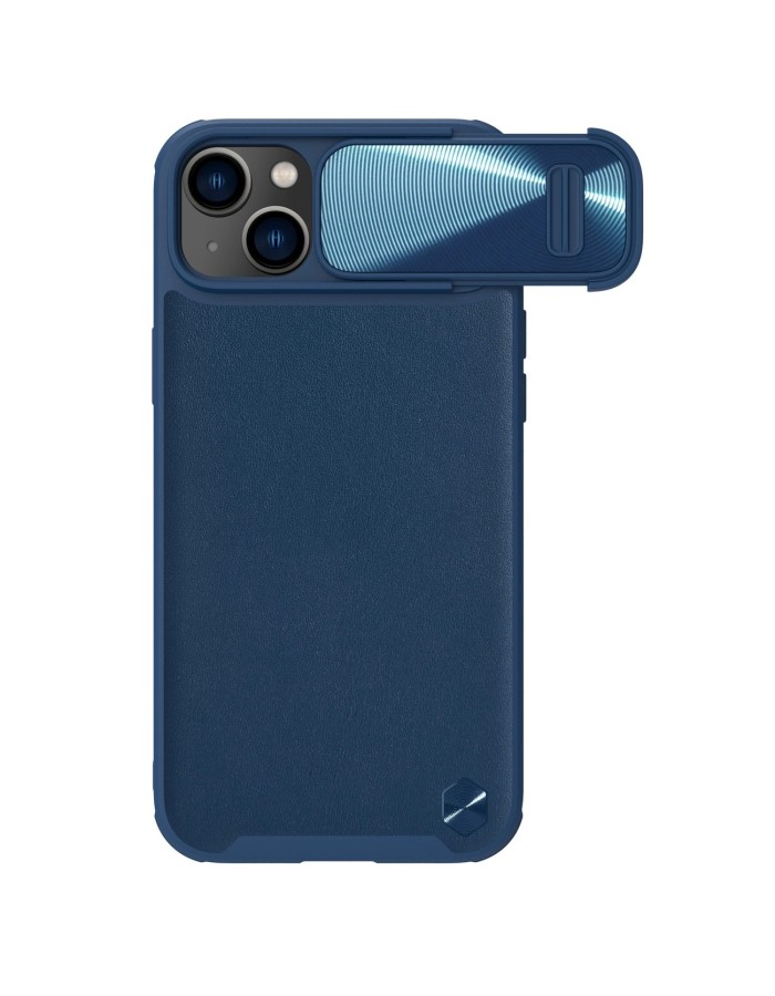 Nillkin CamShield Leather S Case iPhone 14 Plus case with camera cover blue Nillkin CamShield Leather S Case iPhone 14 Plus case with camera cover blue