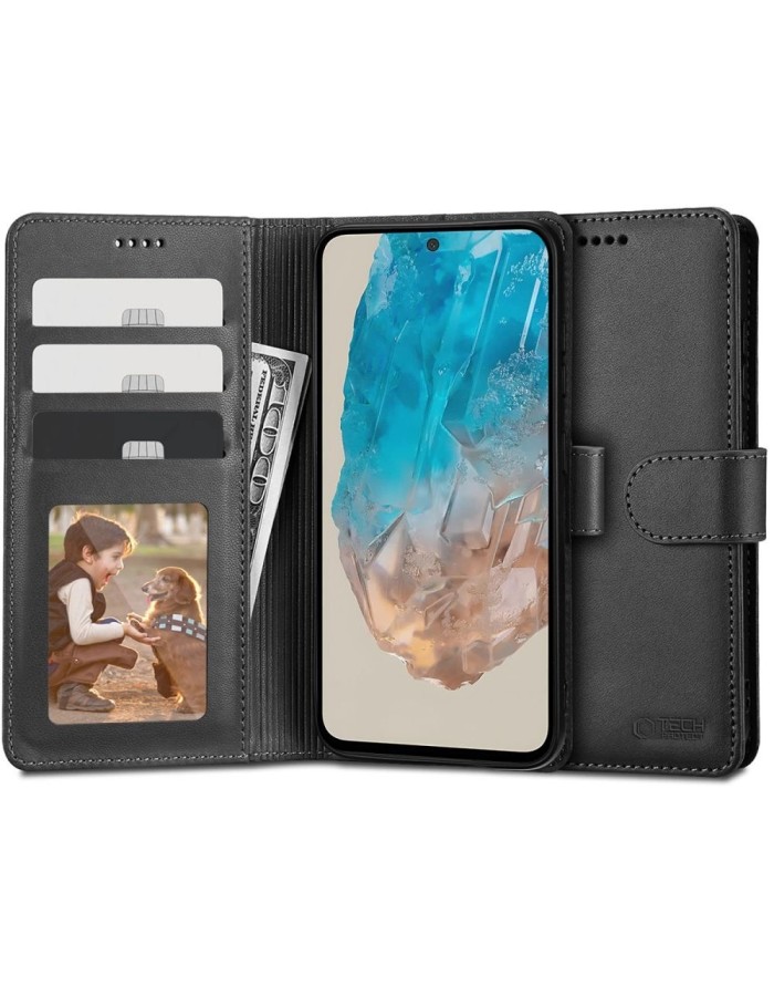 Tech-Protect Wallet Case for Samsung Galaxy M35 5G - Black