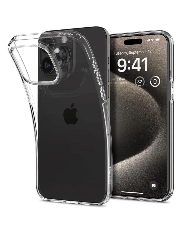 Spigen Liquid Crystal Case for iPhone 15 Pro Max - Clear Spigen Liquid Crystal Case for iPhone 15 Pro Max - Clear