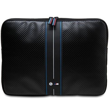 BMW Carbon &amp;amp; Blue Stripe sleeve for a 14" laptop - black