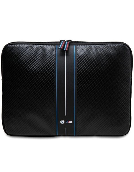 BMW Carbon & Blue Stripe sleeve for a 16" laptop - black BMW Carbon & Blue Stripe sleeve for a 16" laptop - black