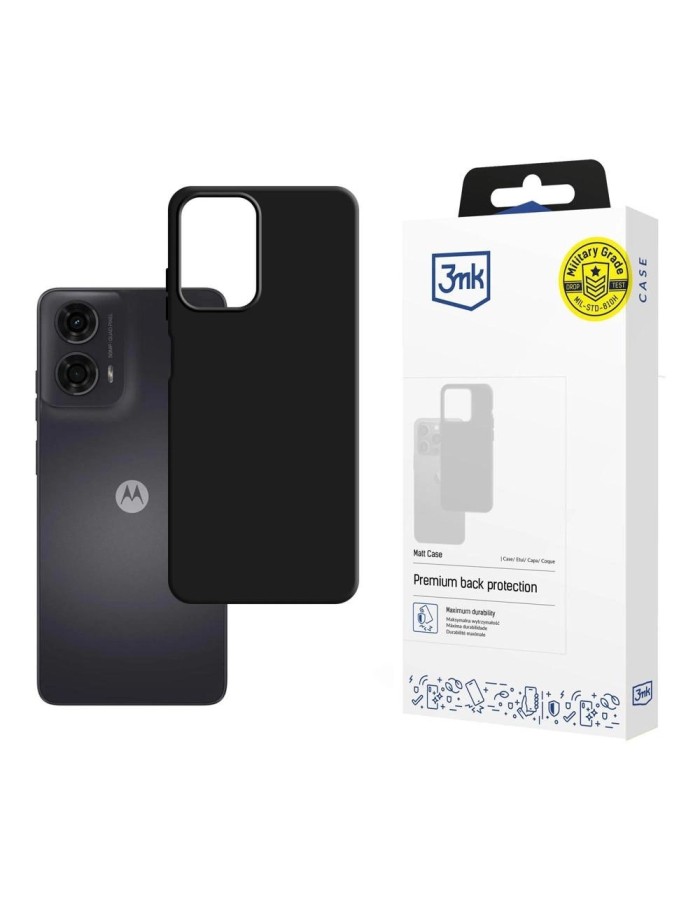 3mk Matt Case for Motorola Moto G24 - Black