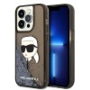 Karl Lagerfeld Glitter Karl&amp;#39;s Head case for iPhone 14 Pro Max - black