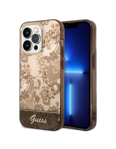 Guess GUHCP14LHGPLHC iPhone 14 Pro 6.1" ocher hardcase Porcelain Collection Guess GUHCP14LHGPLHC iPhone 14 Pro 6.1" ocher hardcase Porcelain Collection