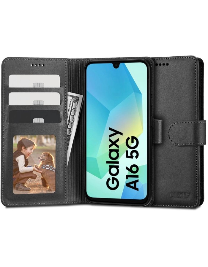Tech-Protect Wallet Case for Samsung Galaxy A16 4G / 5G - Black