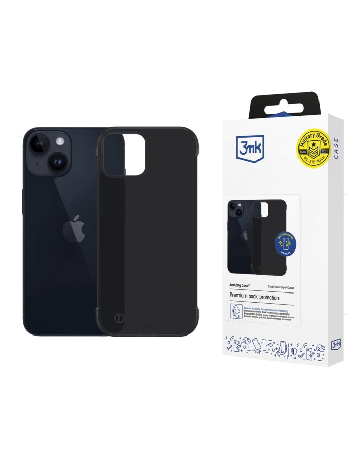 3mk Just20g Matt Case for Apple iPhone 14 - Matte Black