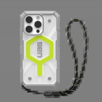 UAG Pathfinder Clear Magsafe Bundle Case with Lanyard for iPhone 16 Pro - Green UAG Pathfinder Clear Magsafe Bundle Case with Lanyard for iPhone 16 Pro - Green