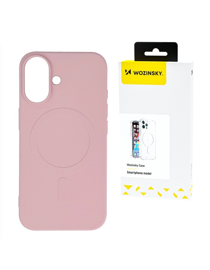 Wozinsky Silicone Case Magsafe Magnetic Case for Samsung Galaxy S25 - Pink