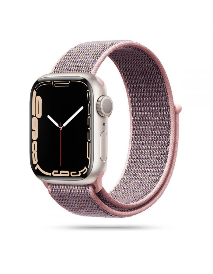 Tech-Protect Nylon Strap for Apple Watch 4 / 5 / 6 / 7 / 8 / 9 / SE (38/40/41 mm) - Pink