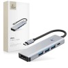 Tech-Protect HB01 HUB Adapter 5in1 USB-C + USB3.0 + HDMI 4K 60Hz + PD100W - gray Tech-Protect HB01 HUB Adapter 5in1 USB-C + USB3.0 + HDMI 4K 60Hz + PD100W - gray
