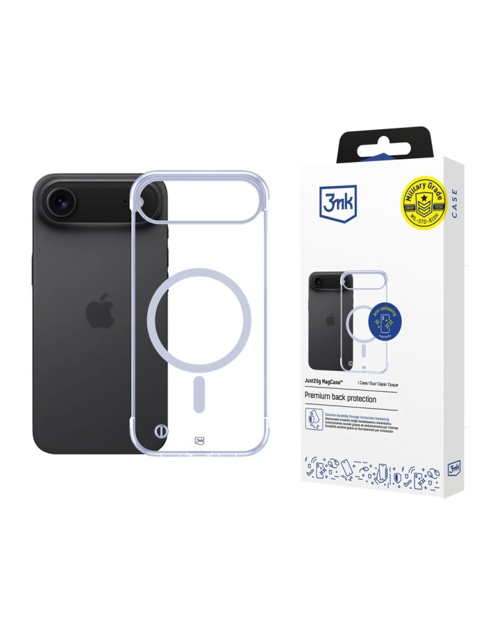 3mk Just20g MagCase for iPhone 17 Air - Transparent