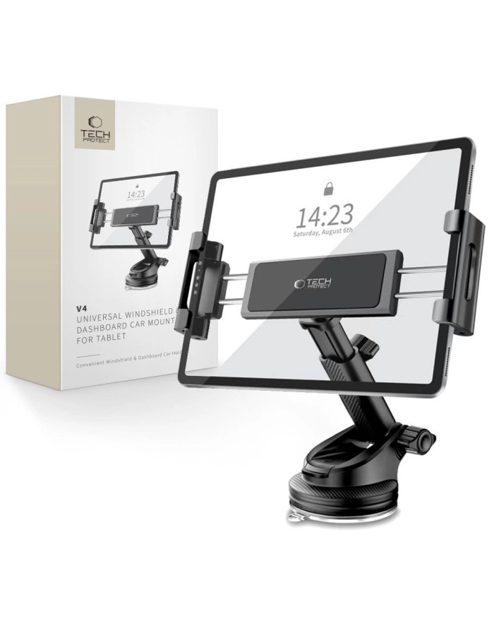 Tech-Protect V4 Car Tablet Holder for Cockpit Mount - Black Tech-Protect V4 Car Tablet Holder for Cockpit Mount - Black